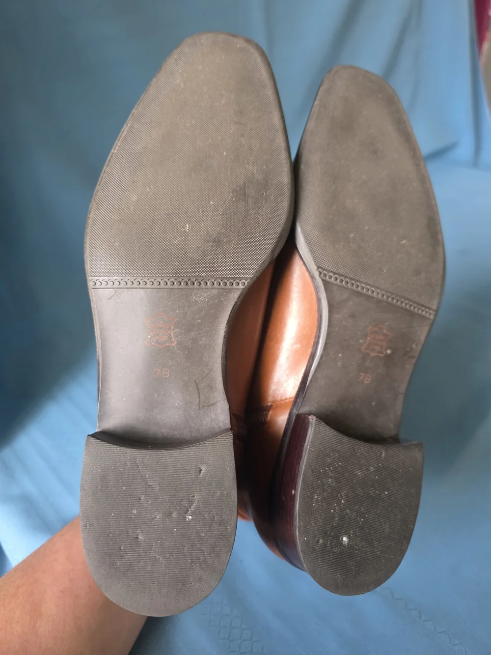 Talbots Women’s Tan Leather Almond‑Toe Ankle Boots Buckle Strap – Size 7B
